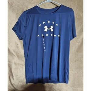 Under Armour Womens Velocity Arch SSC Blue Short Sleeve T-Shirt XL NWT 1373080